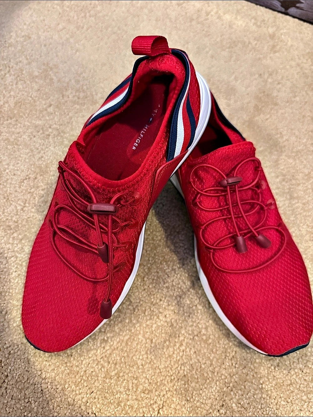 Tommy Hilfiger Tremid Women's Red & White Stripe Sneakers US 9.5 M